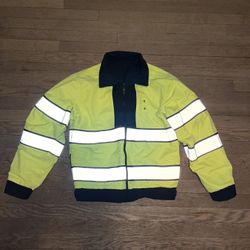 Black Hi-Visibility Waterproof REVERSIBLE Uniform Coat Duty Jacket Neon Hi Vis