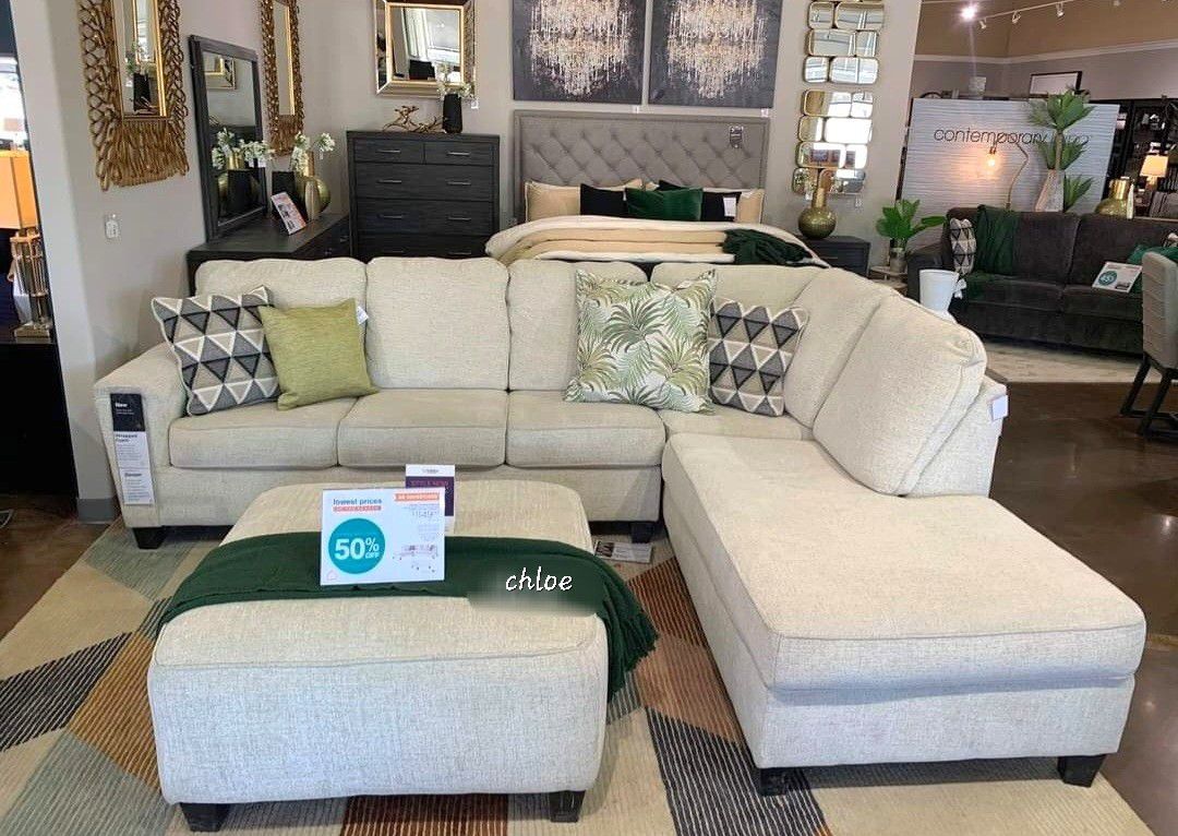 
÷ASK DISCOUNT COUPON😎 sofa Couch Loveseat Living room set sleeper recliner daybed futon ÷ Abin Natural Beige Raf Or Laf Sleeper Sectional 