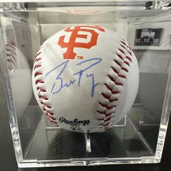 BUSTER POSEY SIGNED SAN FRANCISCO GIANTS AUTOGRAPHED BASEBALL IN CUBE W/COA 862
