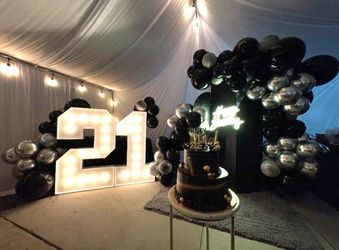 Party Decor Marquee Numbers