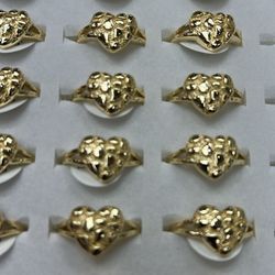 Plated Gold Nugget Rings 