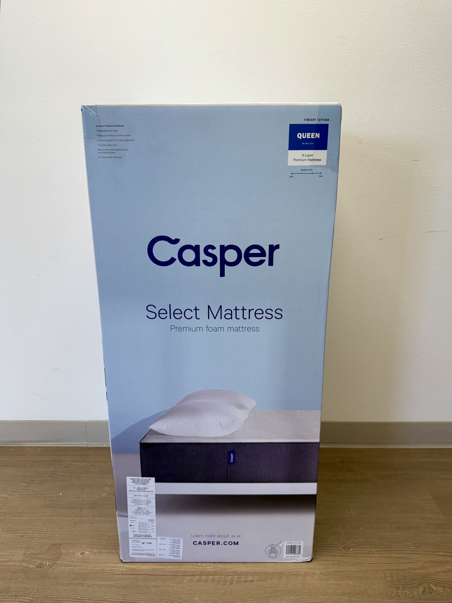 Casper Cooling Select 12" Memory Foam Mattress (Queen)