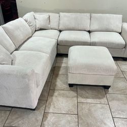 Brand New Living Room Set/ Sectional Sofa Couch With Ottoman 