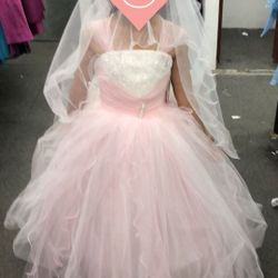 Pink And White Dress 