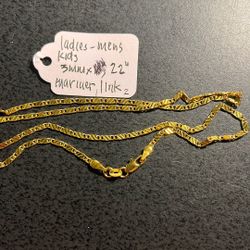 Valentine Day- Unisex 3mm x 18” / 22” Mariner Link Necklace 