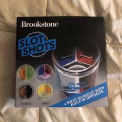 Slot Shots Brookstone Divided Shot Glasses NIB