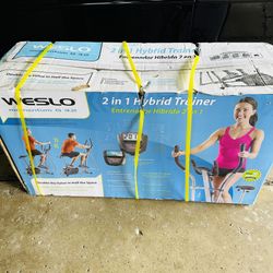 NEW IN BOX! Weslo 2 in 1 Hybrid Elliptical And Bike Trainer Machine 