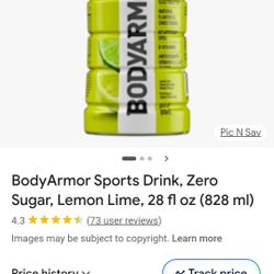 12 Pack Lemon Lime Zero Body Armor