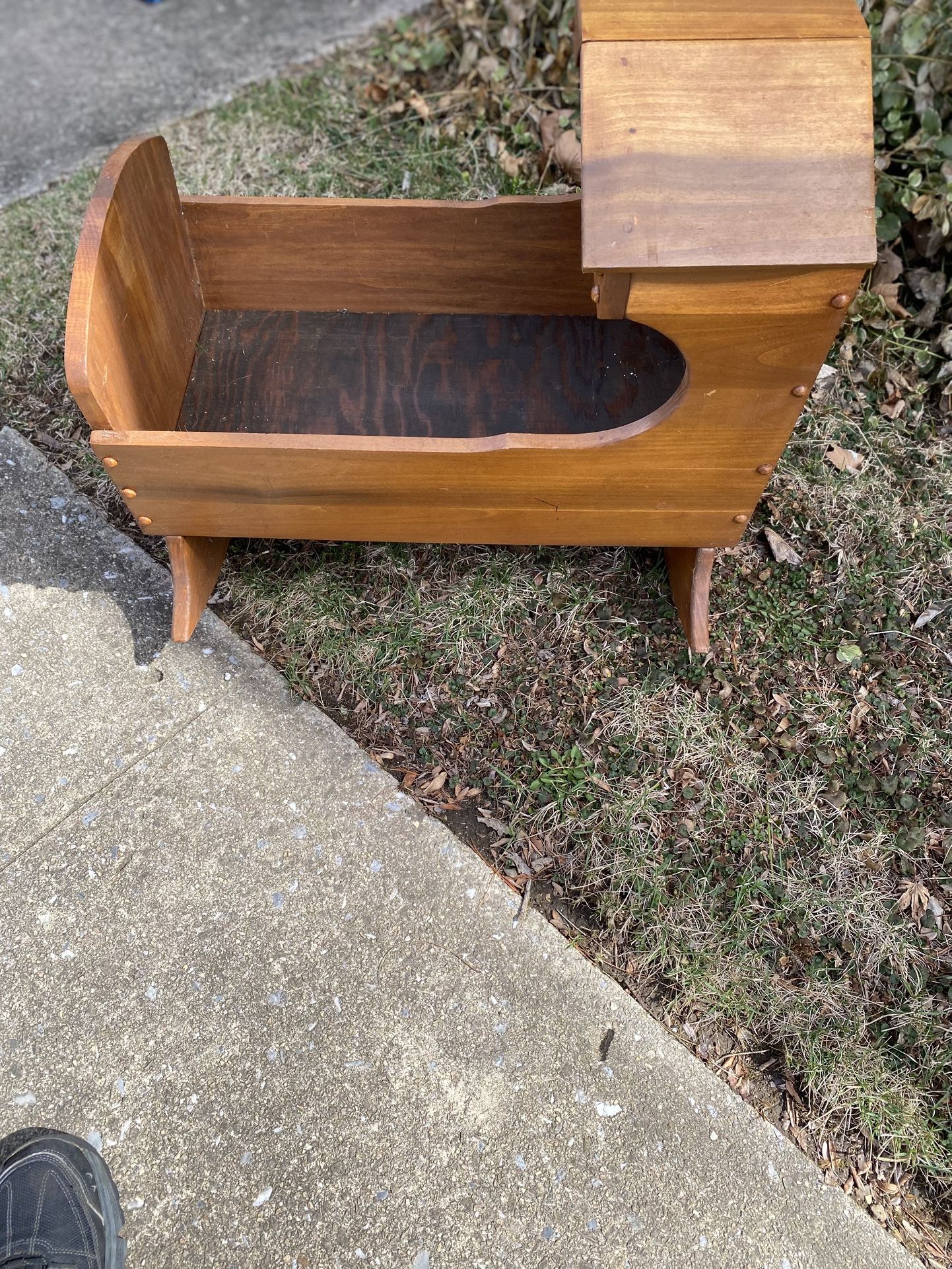 Wooden Doll Cradle