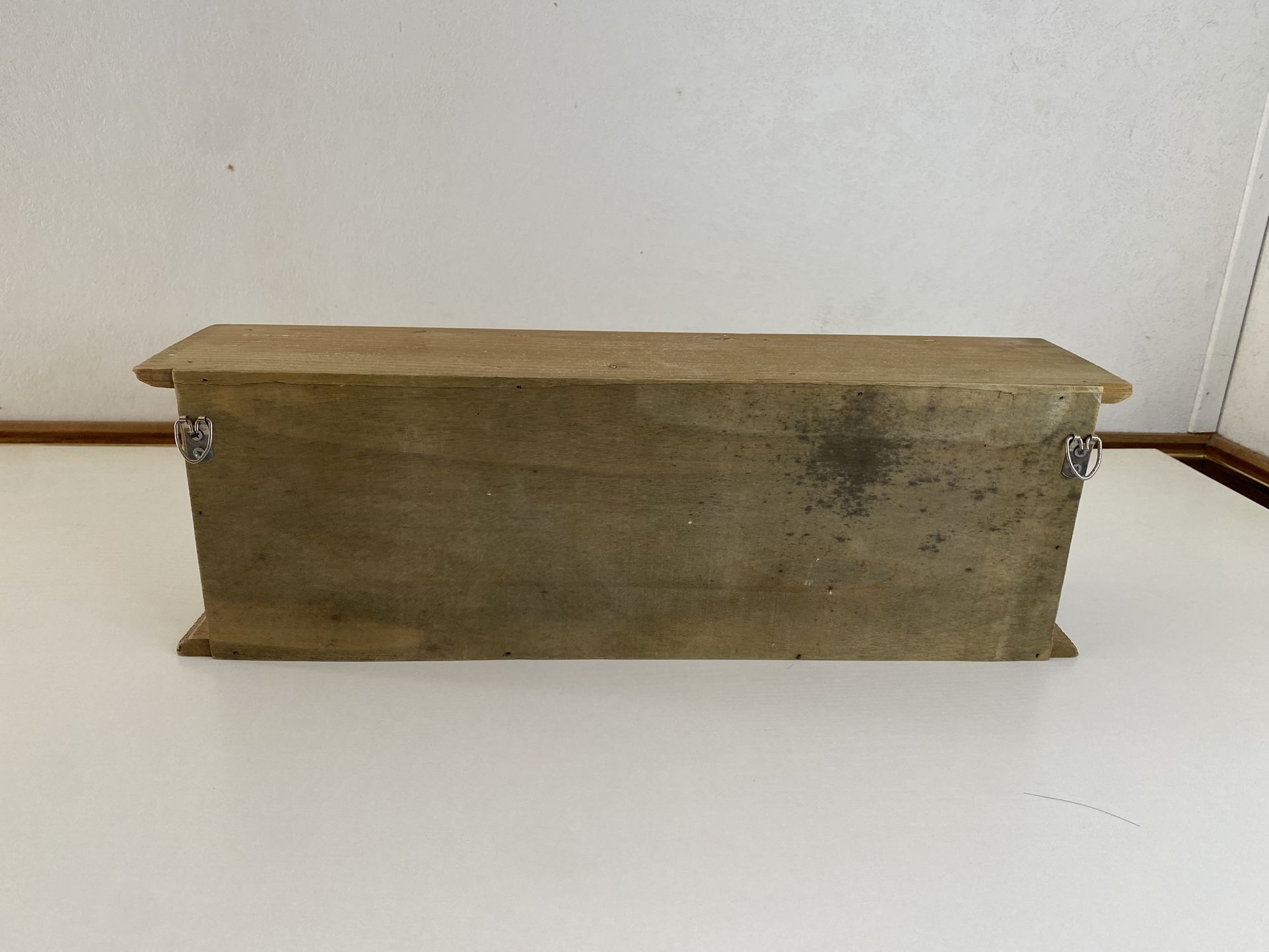 Homemade wooden 3 drawer shelf