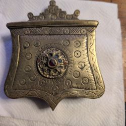 Antique Ottoman Brass cartridge Box.