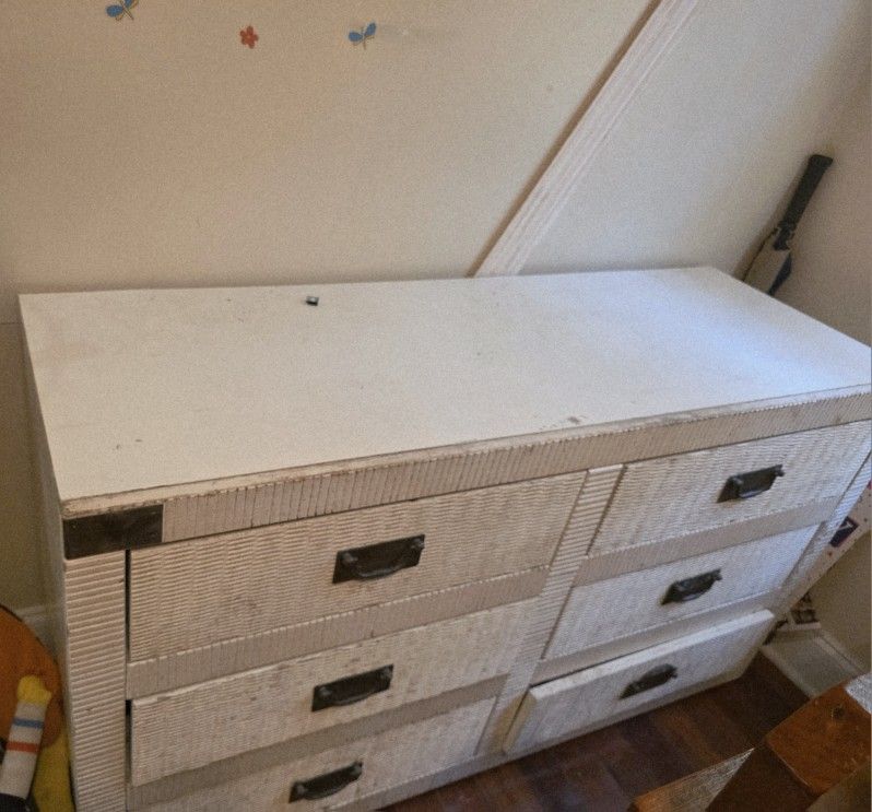 White Antique Dresser $50.00