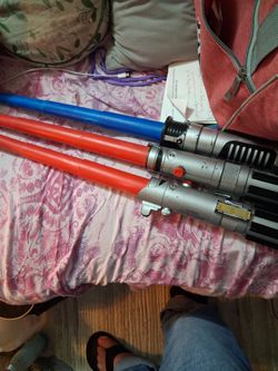 Vintage star wars lightsaber set a three