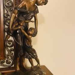 Estatua De Bronze Y Mármol 