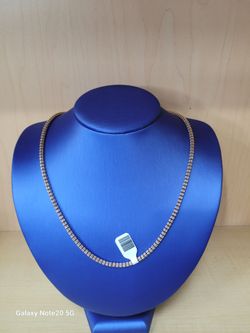 18k Rose Gold 22' Chain Diamond Cuts
