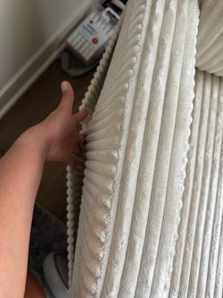 Cream Corduroy Sofa Cushion Cover