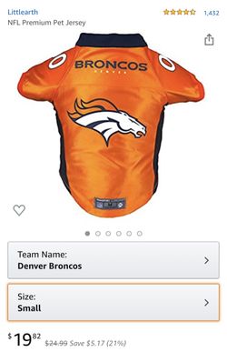 NFL Broncos Pet Jersey -S