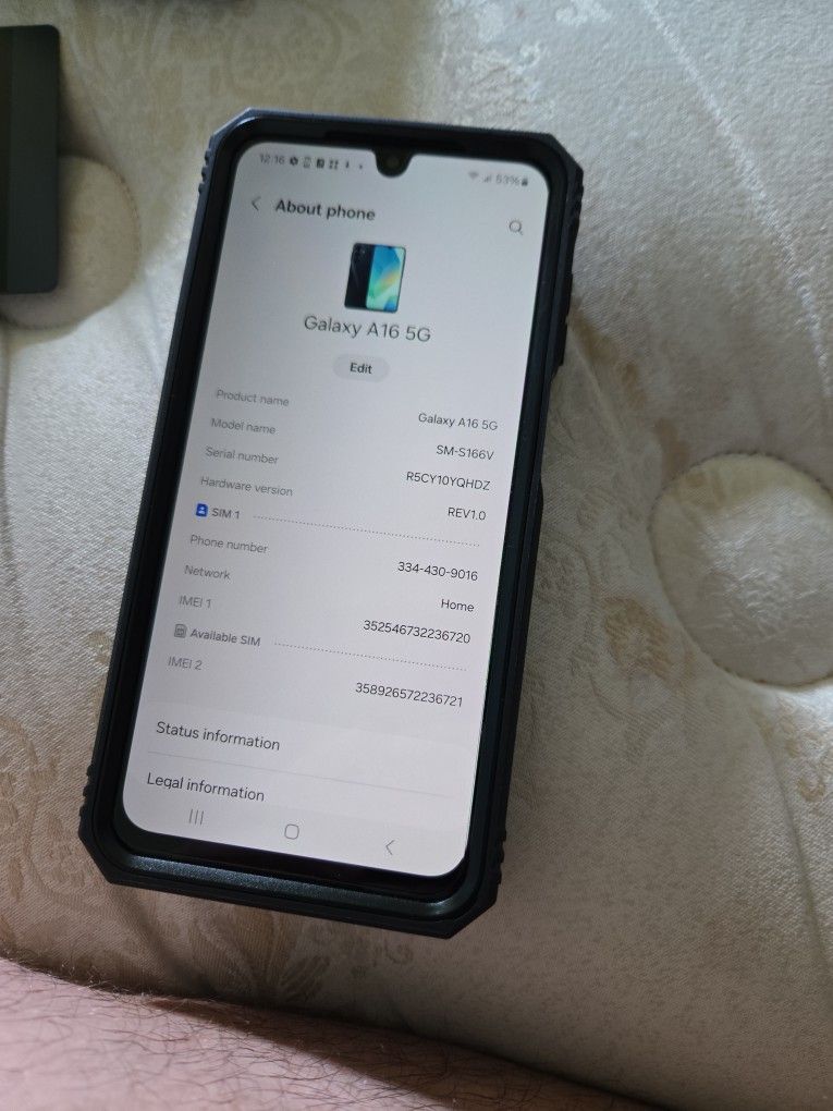 Samsung Galaxy a16 With Case