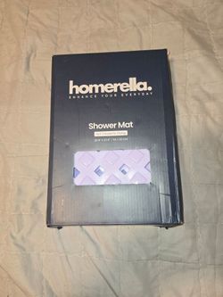 Homerella Shower Mat with 2 Hooks