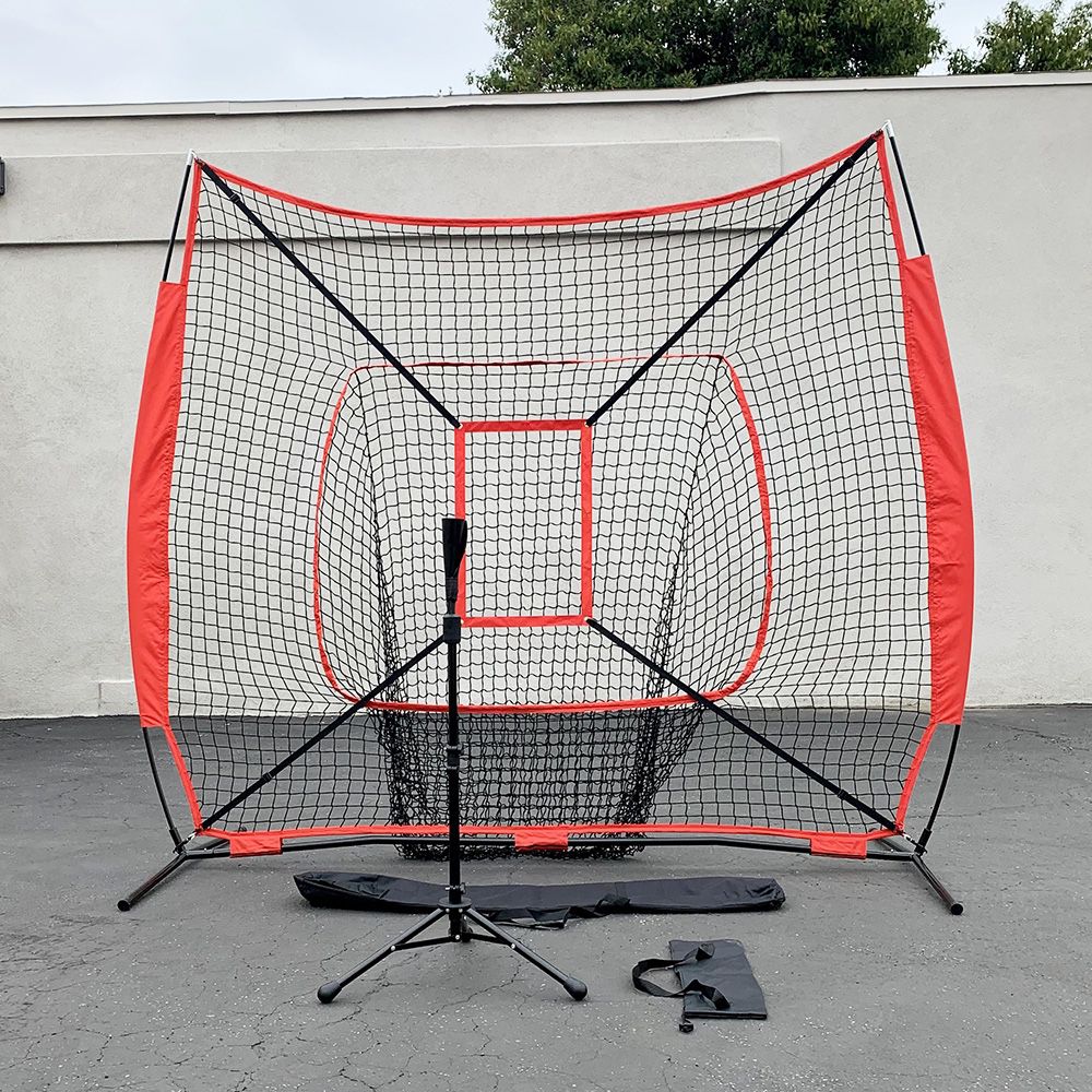 New in Box $65 Baseball Softball Practice Set (Include 7x7ft Net and Ball Tee) Batting Training 