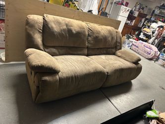 Large brown sofa recliner