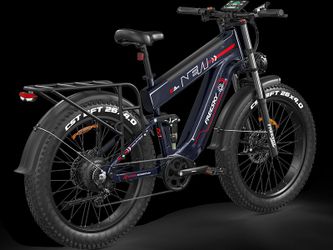 FreeSky Alaska  Metalic black w/ red stripes 26" ×4" FaT Tire mtn.e-bike