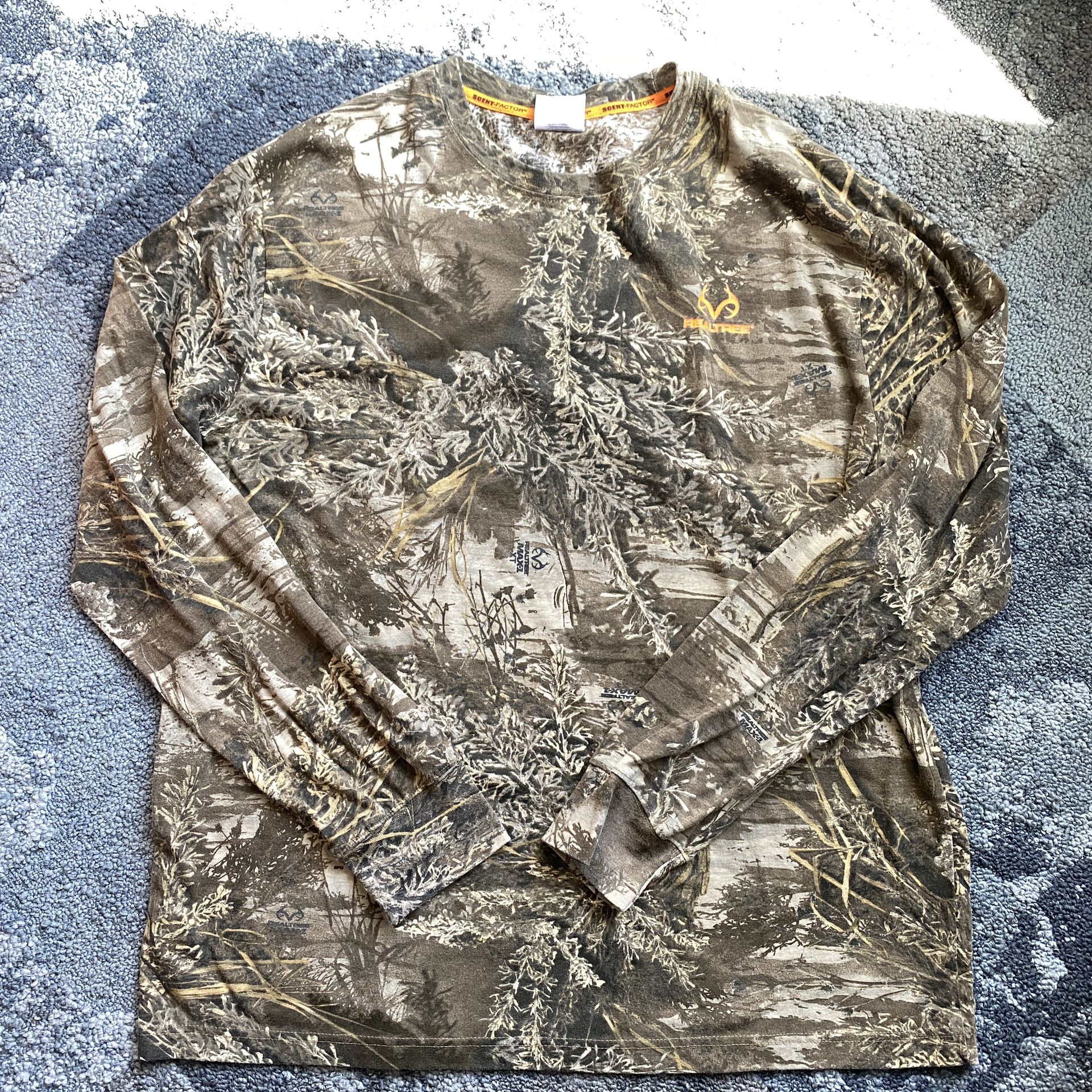 RealTree Scent-Factor Camouflage Long Sleeve Shirt Men’s XL