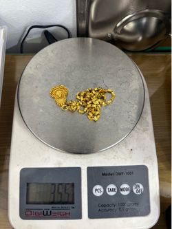24K Gold Chain and pendant