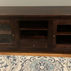 Solid Wood TV Stand - Fits 65” TVs