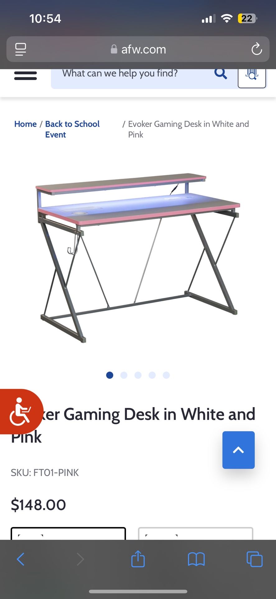 Pink Gaming Desk