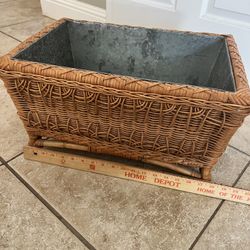Vintage Wicker Planter 