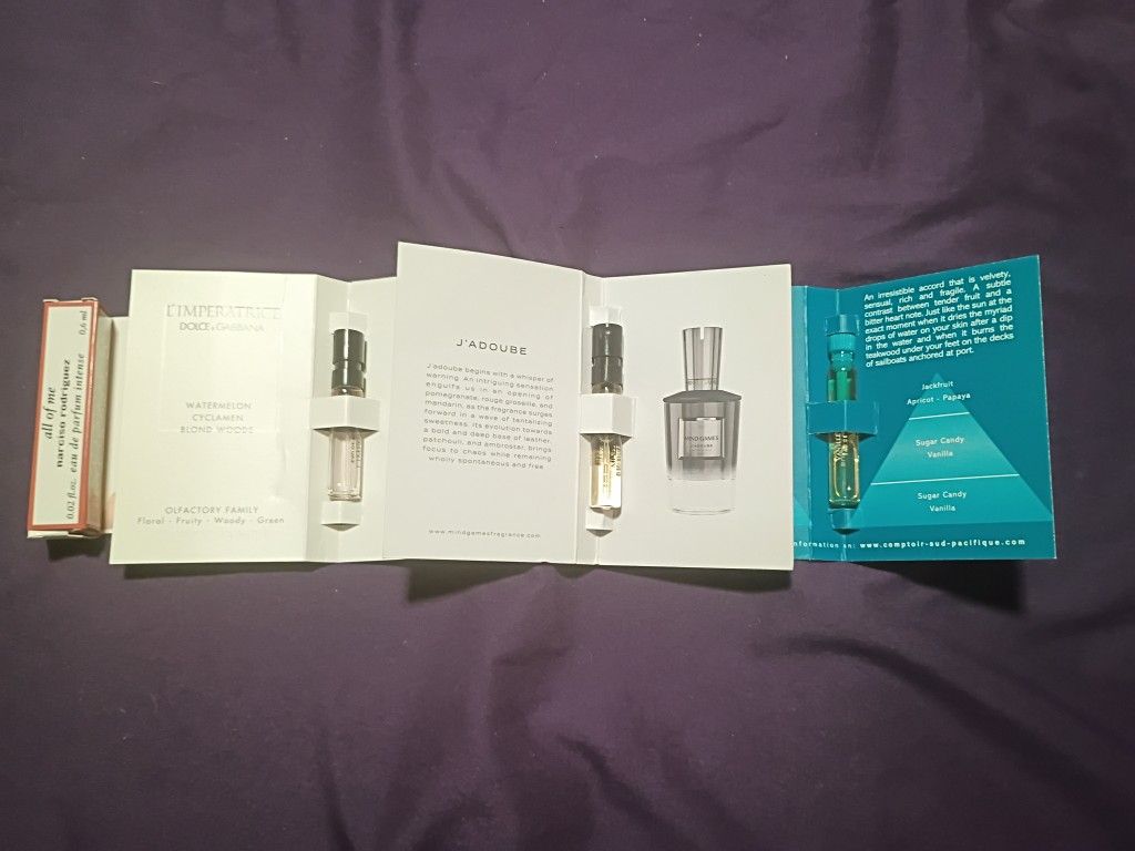 .02 Thru .05 Oz Designer Sample Perfumes - Qty 5