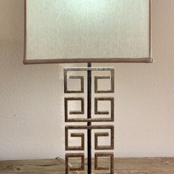 Gold Greek Key Table Lamp