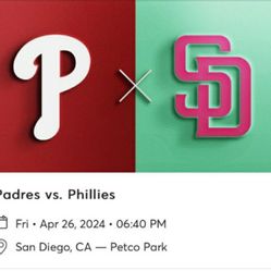 Padres Vs Phillies Ticket 