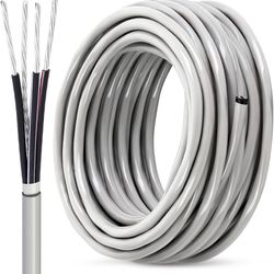 100' 6-6-6-6 SER Aluminum Service Entrance Cable - 6 AWG 4-Conductor, 600V, 50 Amp, XHHW-2 Insulation,Gray PVC Jacket,Direct Burial Wire for Mobile Ho
