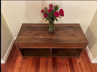 Lift-Top Coffee Table with Storage – Walnut Finish