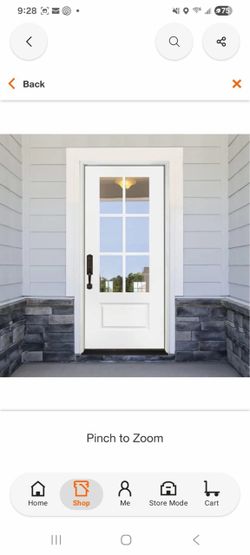 White Steel Entry Door with Glass Panels