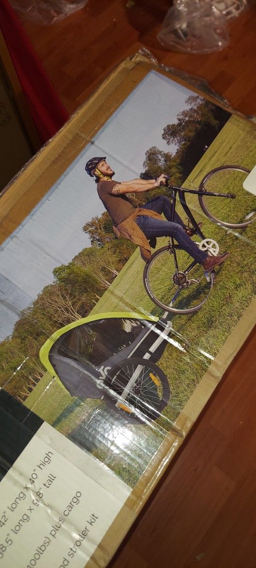 Cyclic Double 2 Seat Kids' Bike Trailer 2 in 1 $165