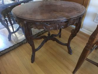 Wood side table