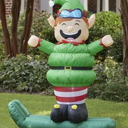5ft Tall Elf Christmas Inflatable