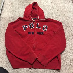 Red Polo hoodie
