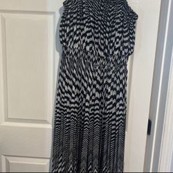 Black And White Chevron Print Dress