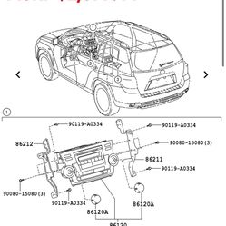 2011 Toyota Highlander OEM Infotainment System/Radio 