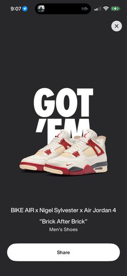 Jordan 4 Brick After Brick Brand New Size 10