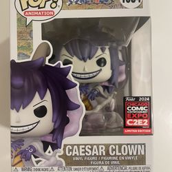 Caesar Clown One Piece Funko Pop Con Sticker