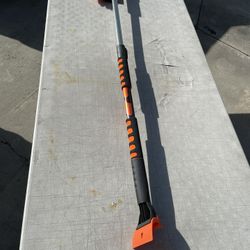 55" Extendable Snow Brush w Detachable Ice Scraper for Car | 14" Wide Foam Head | Size: Truck, Car, & SUV | Aluminum Body with Ergonomic Grip | Safe