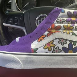 Daisy Flower Vans  Mens Size 11