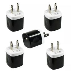 5 PCs Wall Adapter USB Wall Charger AC Power For iPhone 8 X 11 12 13 Ipod 