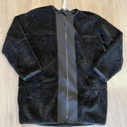 Lululemon Collarless Textured Fleece Full Zip Sherpa Jacket Sz 8