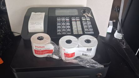 Casio PCR-T273 Electronic Cash Register w/ Keys Tested Works